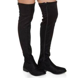 Black over the knee boots